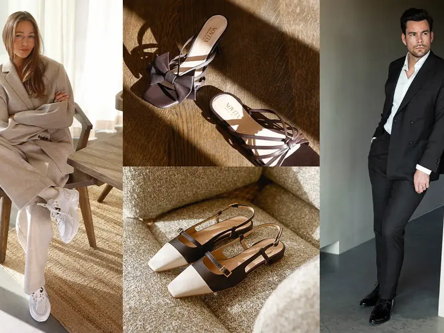 dame og mann med fine sko