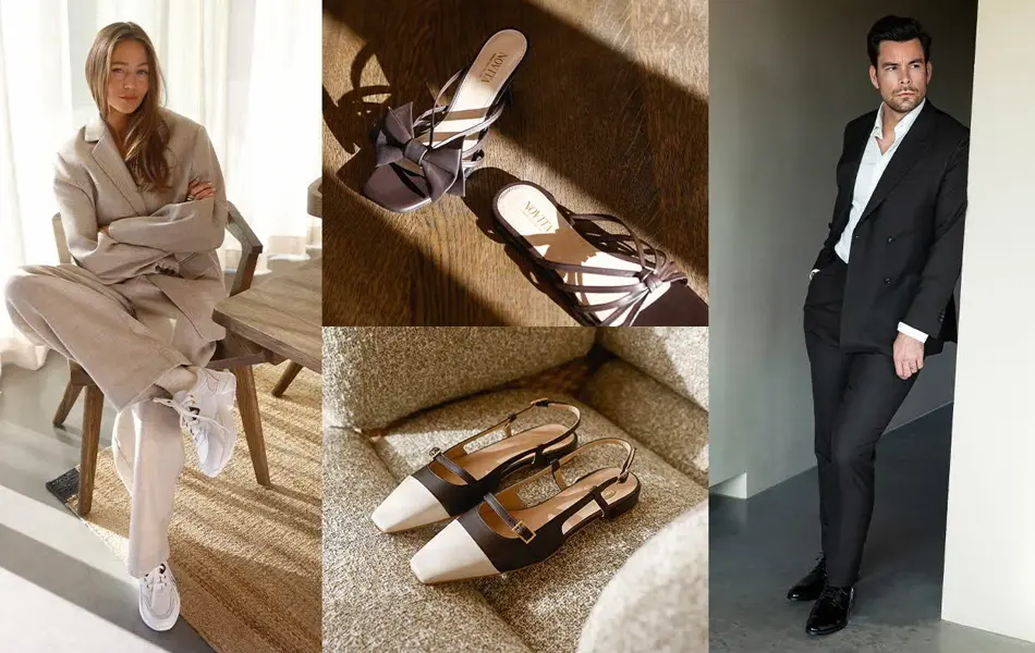 dame og mann med fine sko