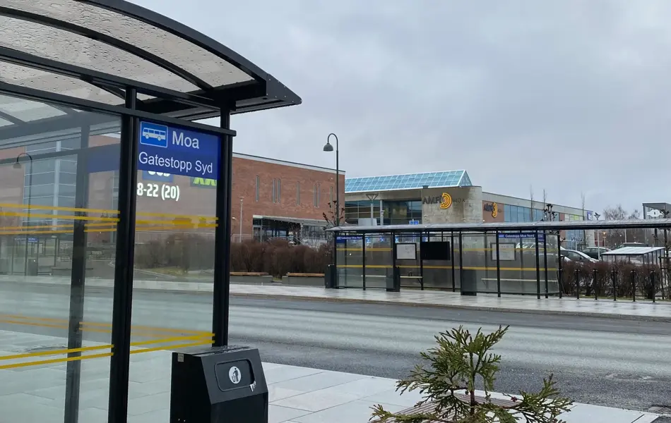 Bilde av busstopp: gatestopp Moa syd