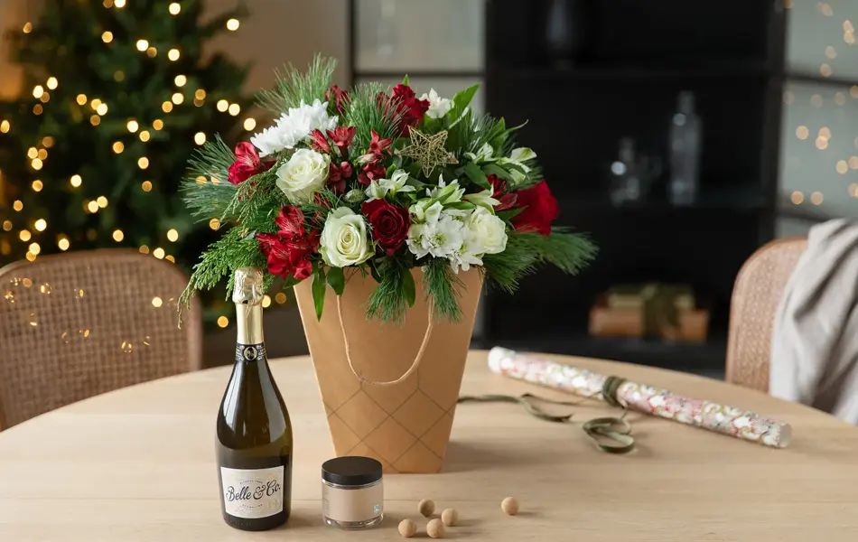 Sandvika_MesterGrønn_Julebukett og alkoholfrie bobler