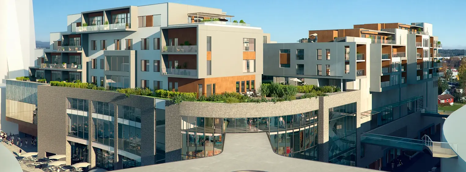 Illustrasjon som viser boligprosjektet Skovly.