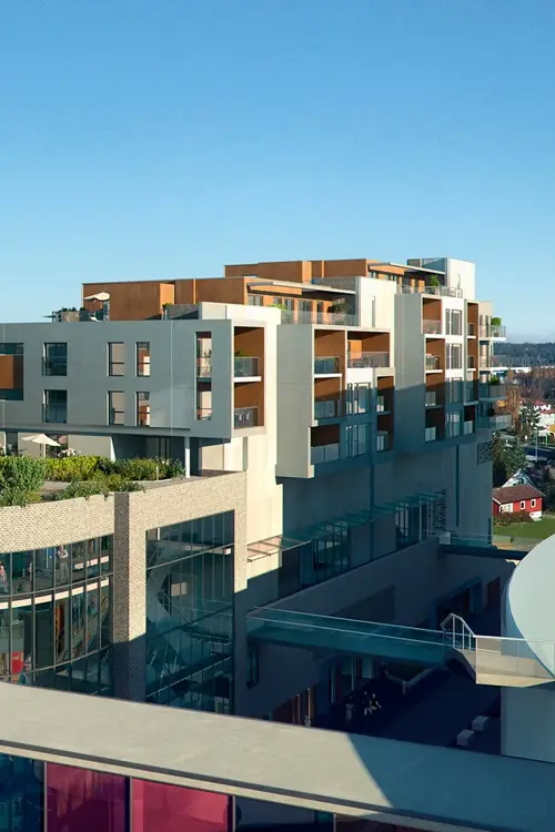 Illustrasjon som viser boligprosjektet Skovly.