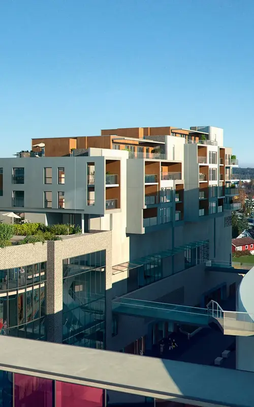 Illustrasjon som viser boligprosjektet Skovly.