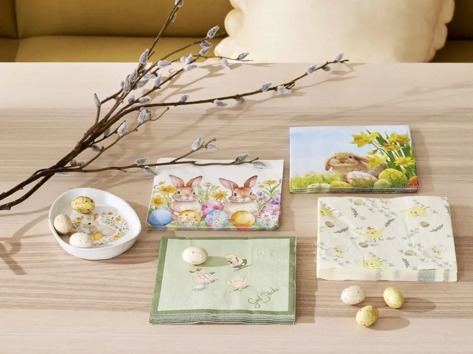 106013049 Snurre serviett 106014864 Eilif serviett 106013048 Chick serviett 106014906 Fluffy serviett 106006691 Gren med gåsunger