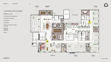 Plantegning av 3. etasje i Torggata 2-4