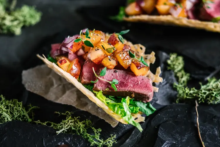 Rosastekt reinsdyrfilet.