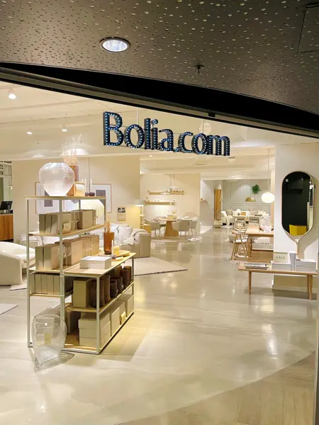 Utside av Bolia butikk 