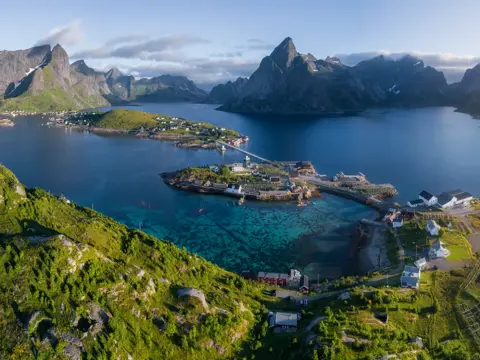 Panoramautsikt over Lofoten