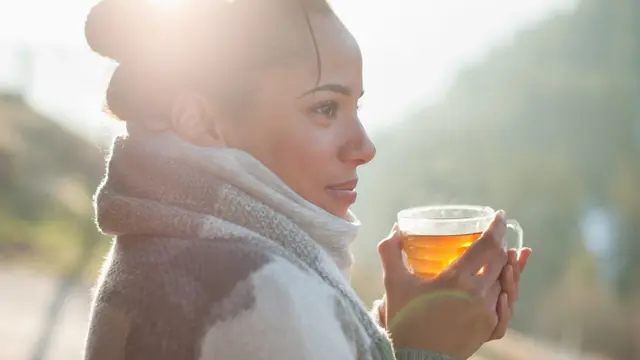 vinterbilde av kvinne