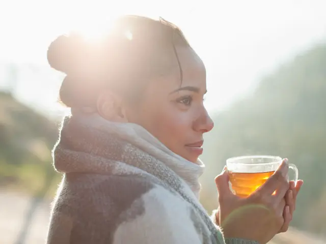 vinterbilde av kvinne