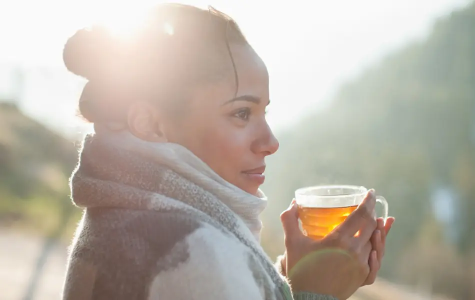 vinterbilde av kvinne