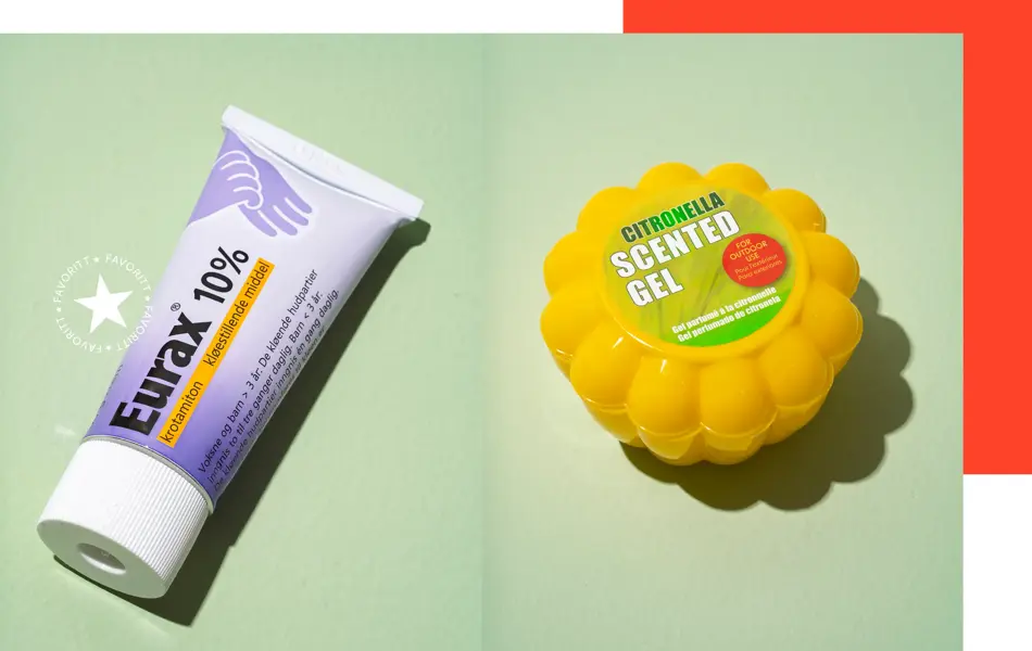 Mygg-kitet du trenger i sommer: Eurax fra apotek og citronella-gel fra Normal