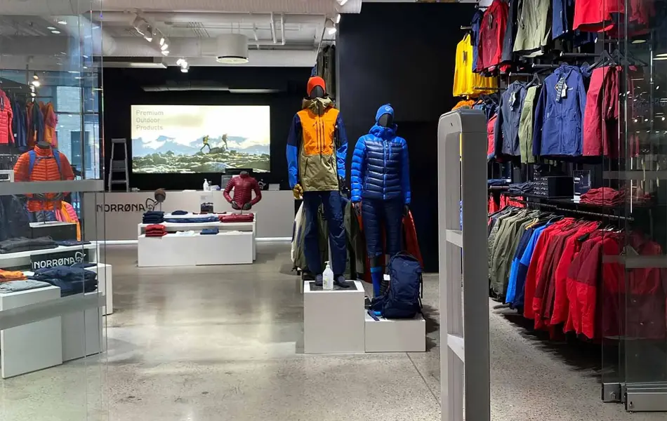 Inngangen til butikken Norrøna