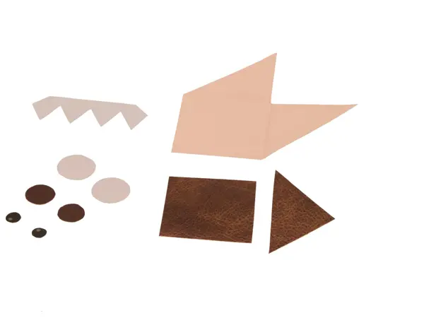 Steg 1, utklipte elementer som skal brukes til å lage bokmerke