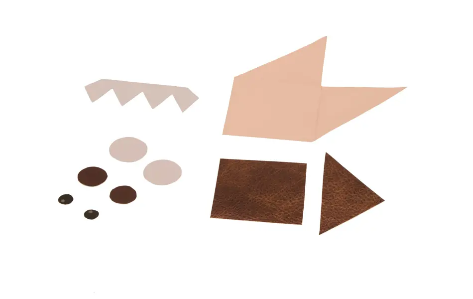 Steg 1, utklipte elementer som skal brukes til å lage bokmerke