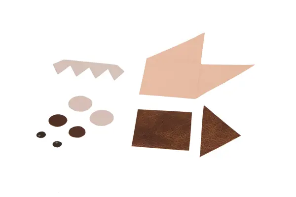 Steg 1, utklipte elementer som skal brukes til å lage bokmerke