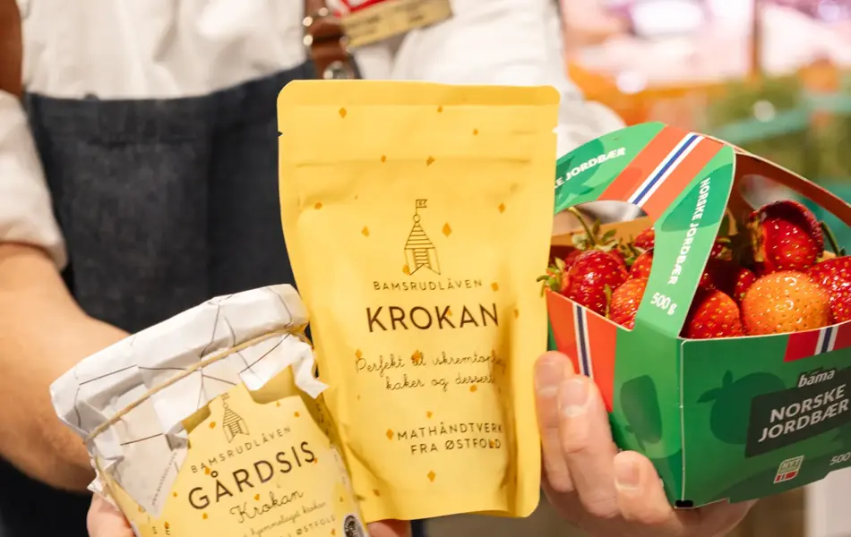 mann holder matvarer