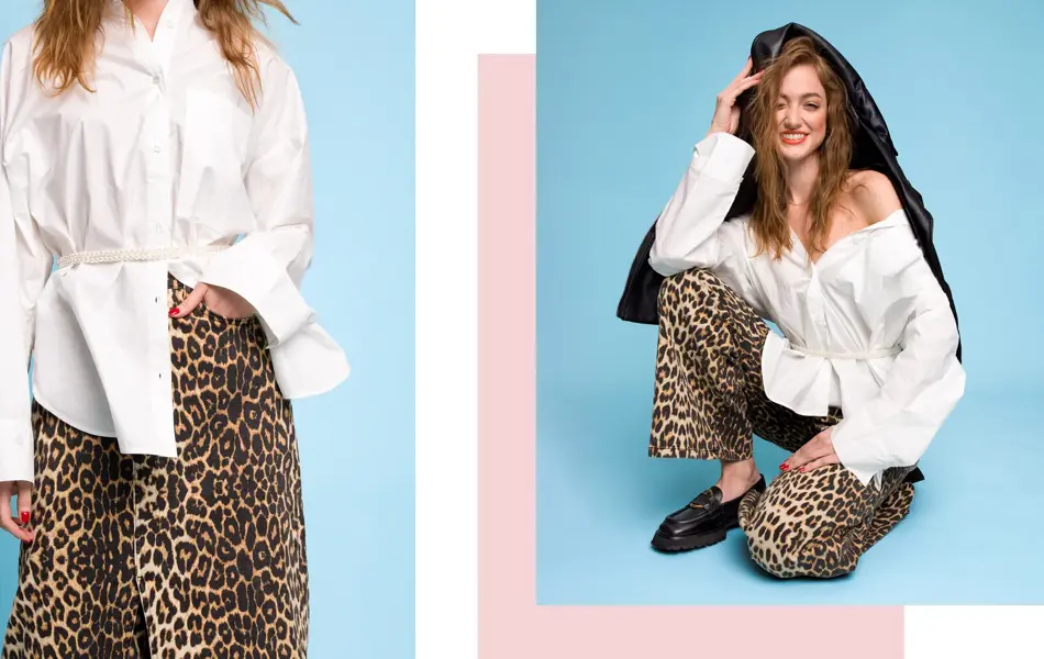 Dame som viser vårmote