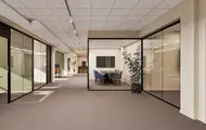 3D illustrasjon av potensielt korridor i kontorbygget Vika Atrium.