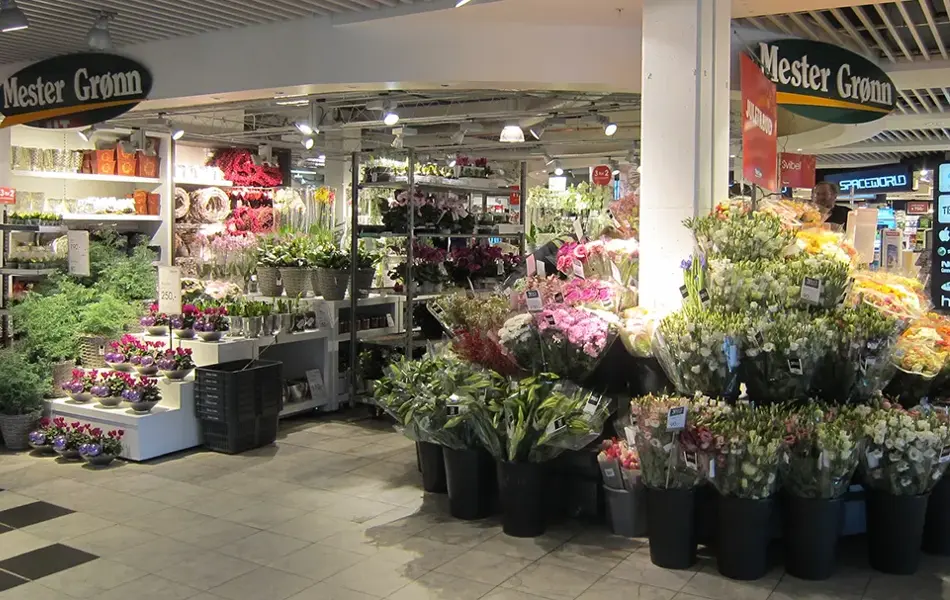 Bilde av inngangen til en blomsterbutikk