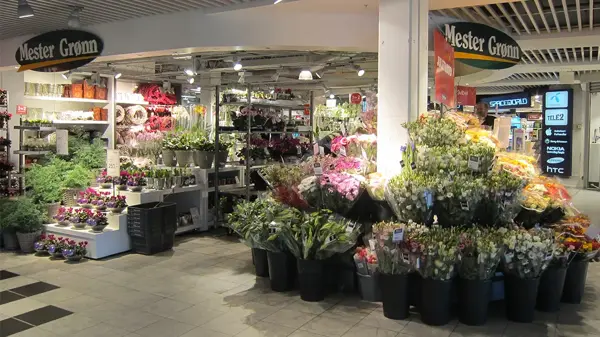 Bilde av inngangen til en blomsterbutikk