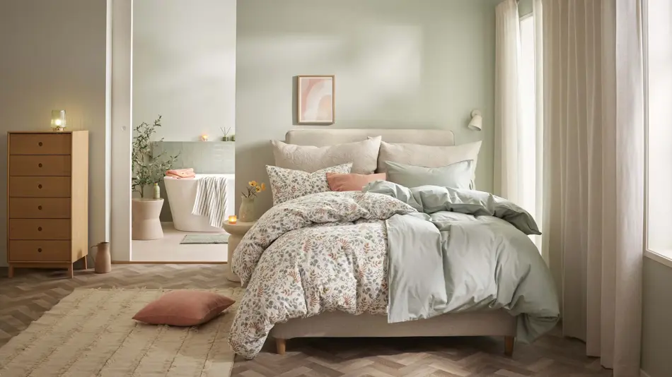 Seng med sengetøy fra Princess