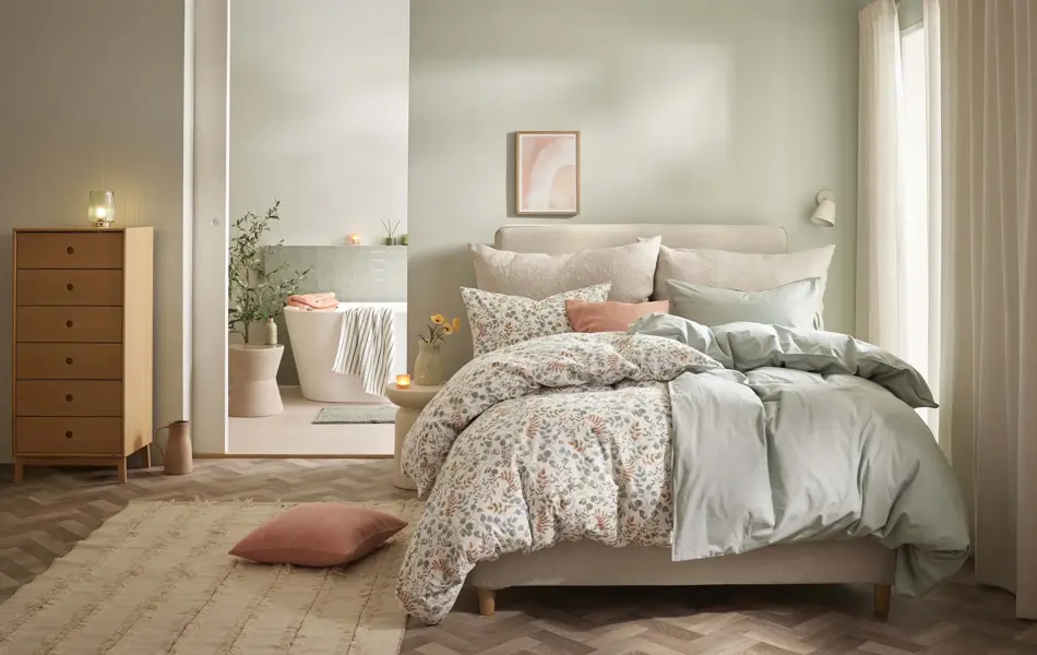 Seng med sengetøy fra Princess