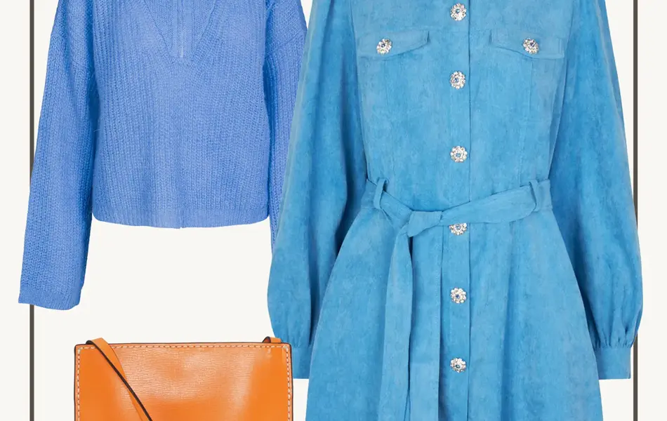 Kollasj av dameklær