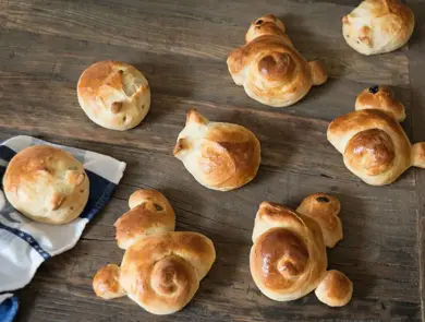 Påskeboller, kanin og harer