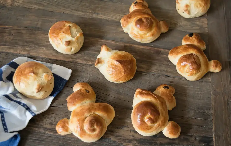 Påskeboller, kanin og harer