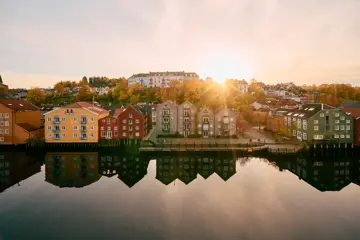 Flott utsikt over Nidelva fra kontoretasjen 