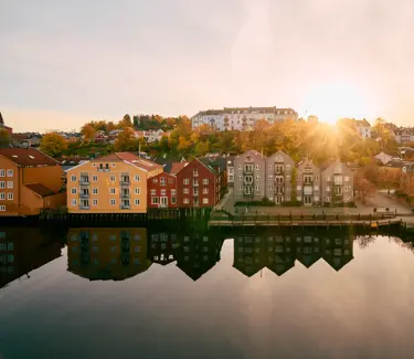 Flott utsikt over Nidelva fra kontoretasjen 