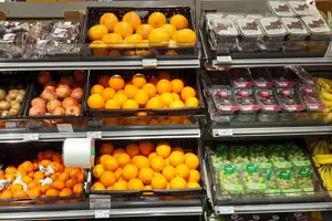 frukthyller med mye frukt