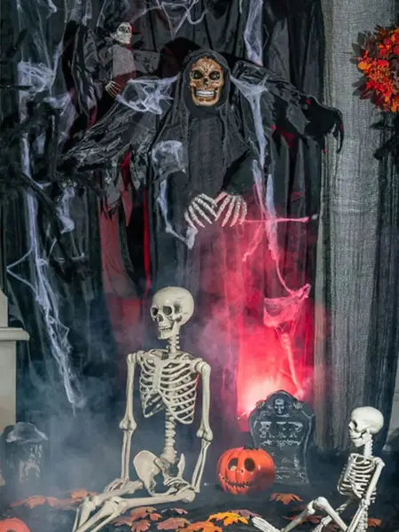 Hus pyntet til halloween