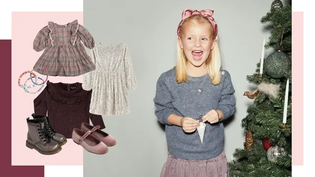 Bilde av festpyntede barn og barneklær