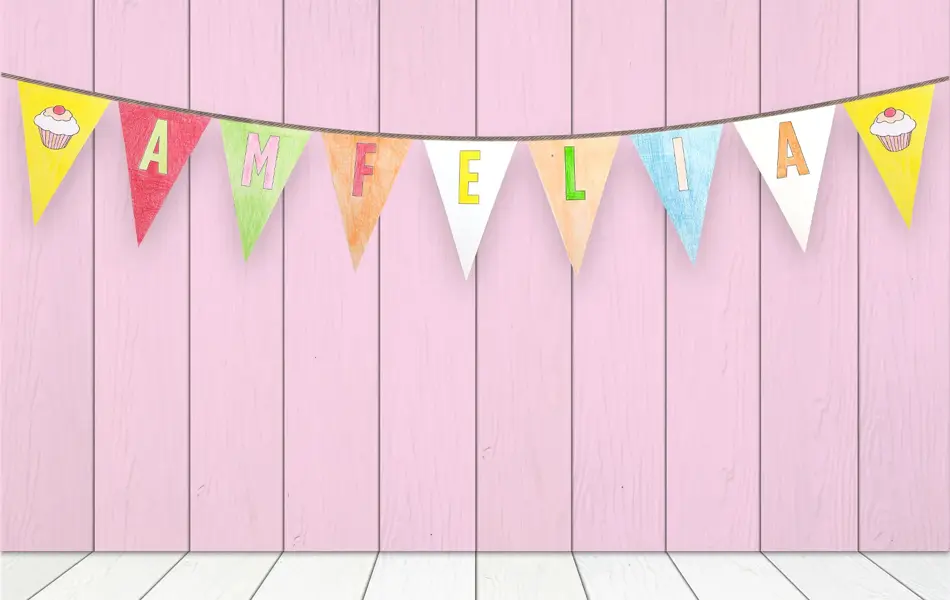 amfelia-vimpler på rosa bakgrunn