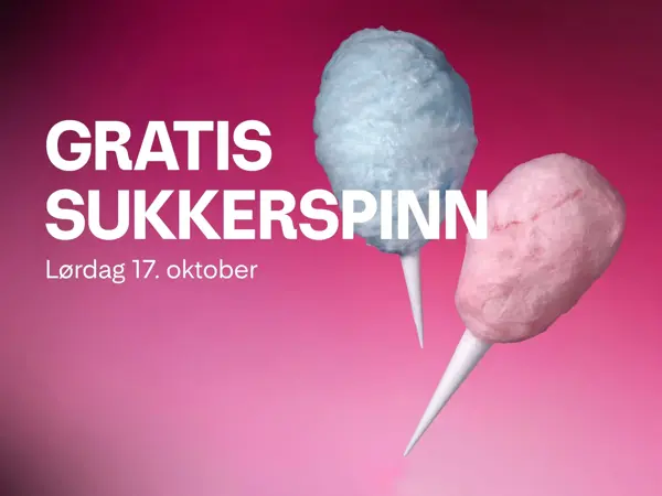 Et rosa og et blått sukkerspinn