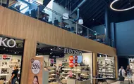 Bildet viser noen av butikkene på kjøpesenteret Østfoldhallene.