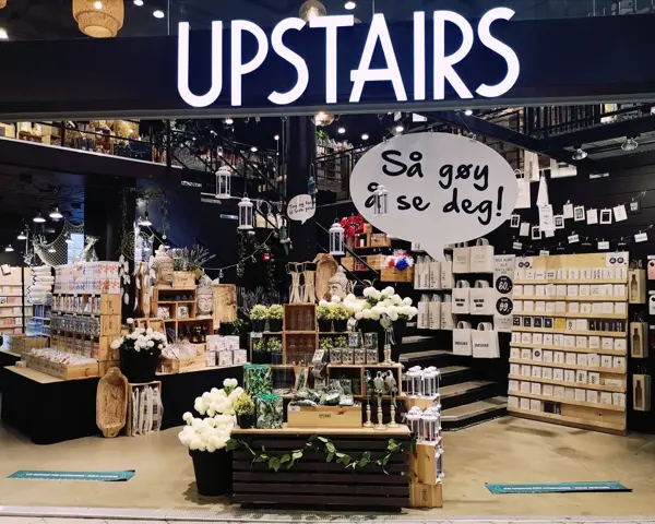 upstairs