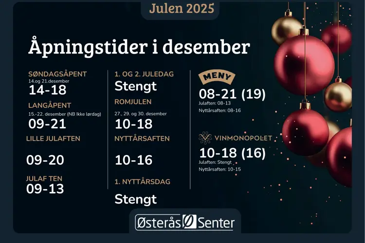 De to neste søndagene før jul har vi åpent kl. 14-18. Baker Nordby åpner kl. 13