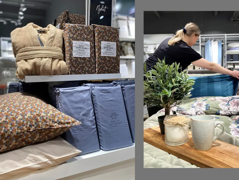 Utstilling av interiør varer i butikken Kid