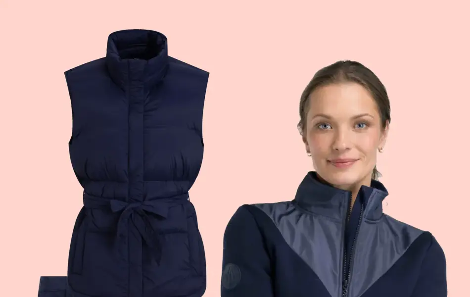 Kollasj med turklær til dame