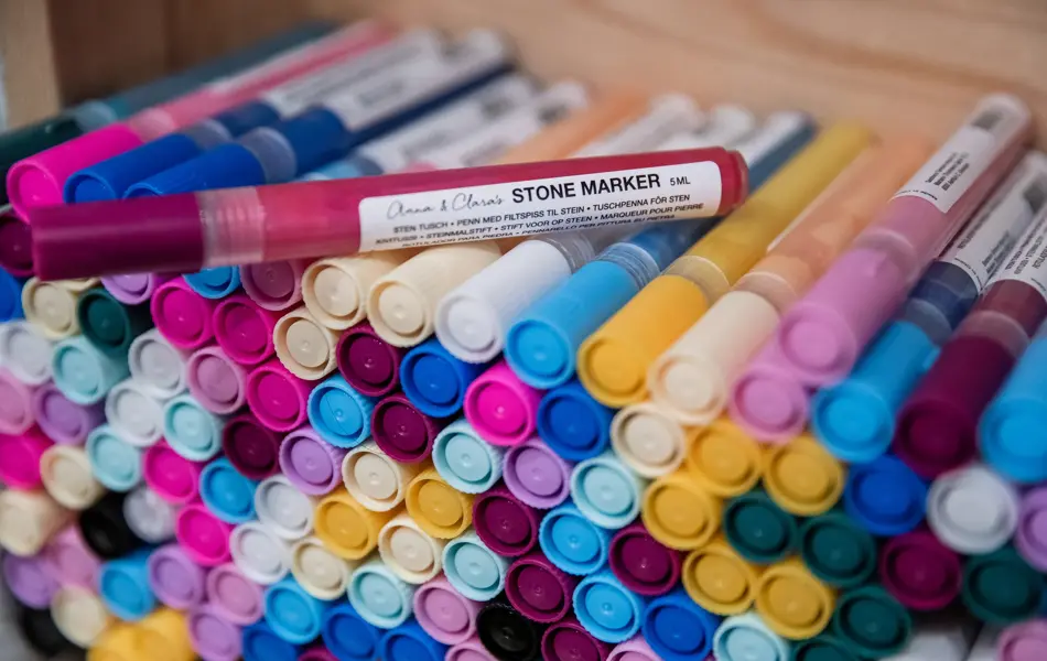 Tusjer i forskjellige farger