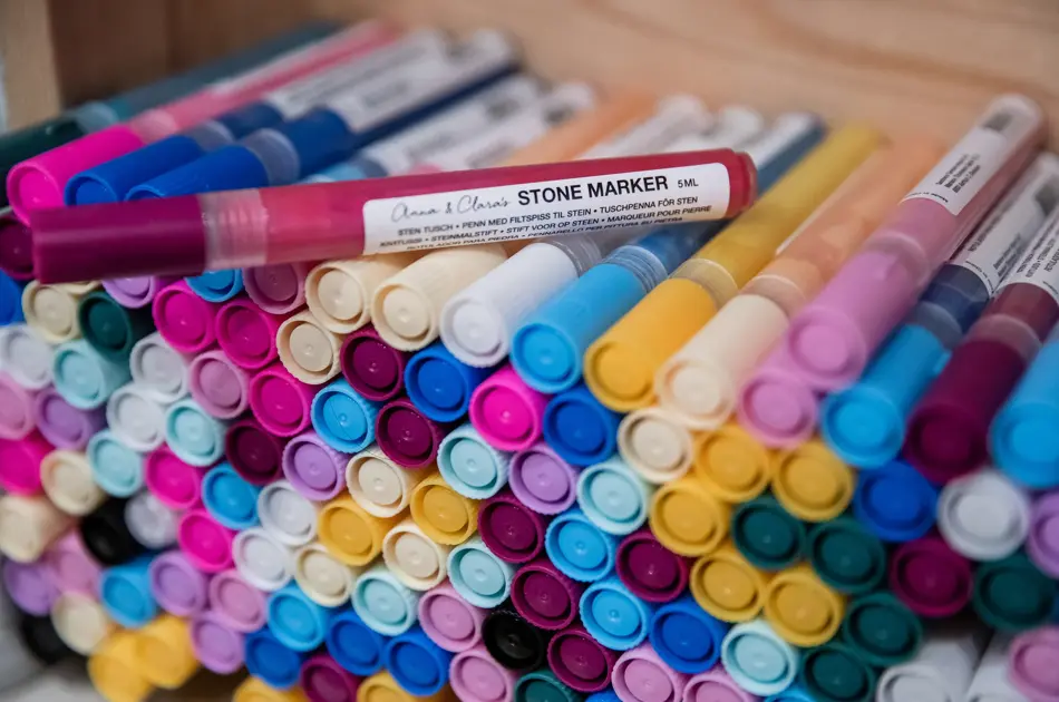 Tusjer i forskjellige farger