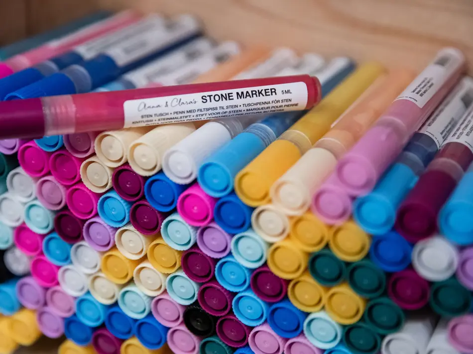 Tusjer i forskjellige farger