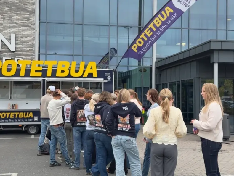 Utsalg av bakte poteter