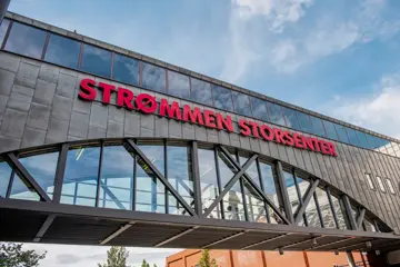 Bilde av skiltet på forsiden til Strømmen Storsenter