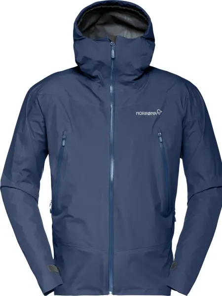 blå norrøna falketind skalljakke