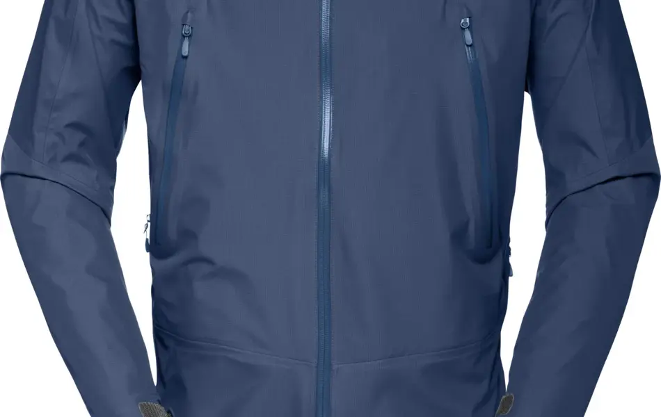 blå norrøna falketind skalljakke