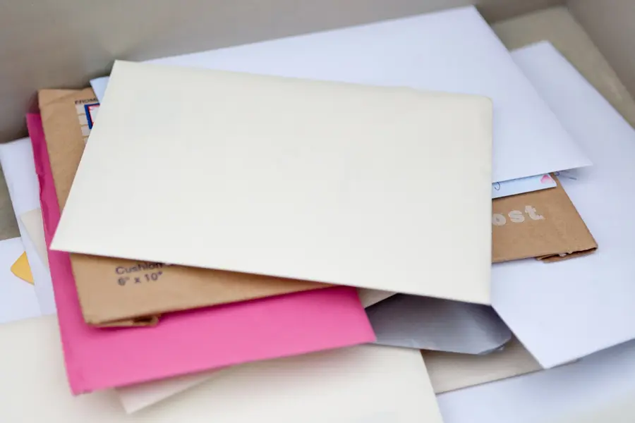 Stacked up greeting cards